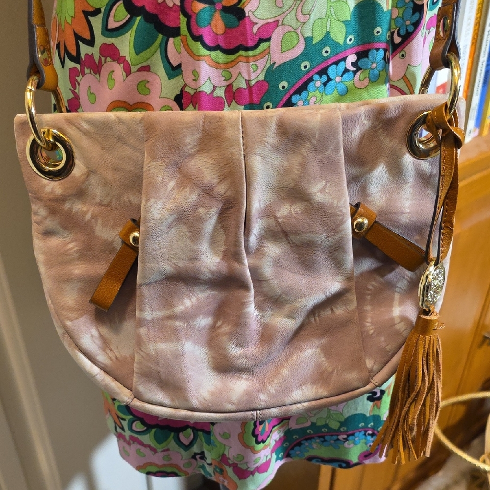 Vince Camuto Leather Tie-Dye Crossbody Bag